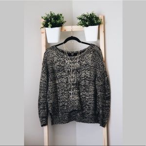 speckled slightly cropped sweater